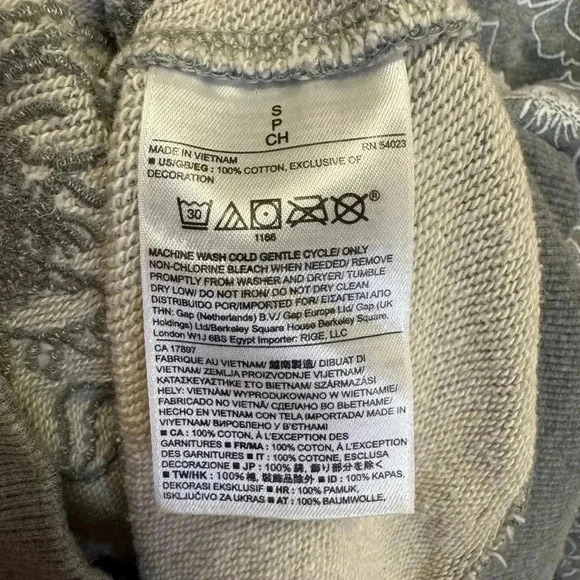 Banana Republic women’s grey and white pullover sweatshirt crewneck size small - Picture 8 of 12